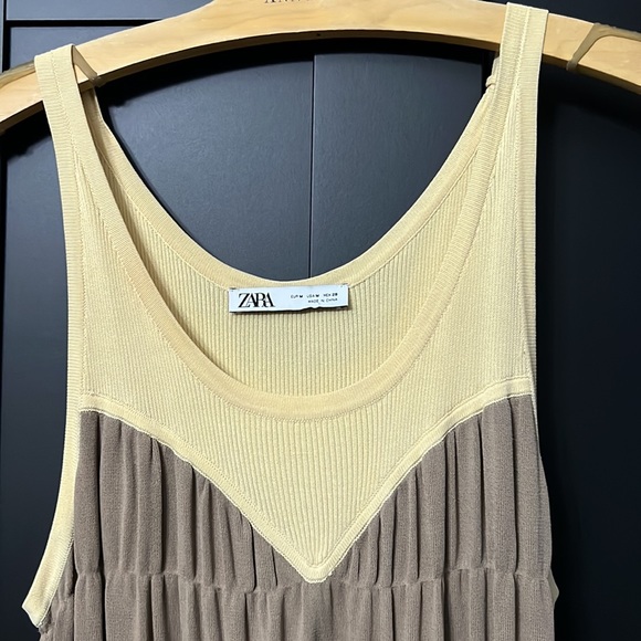 Zara yellow and tan maxi dress - Picture 4 of 6